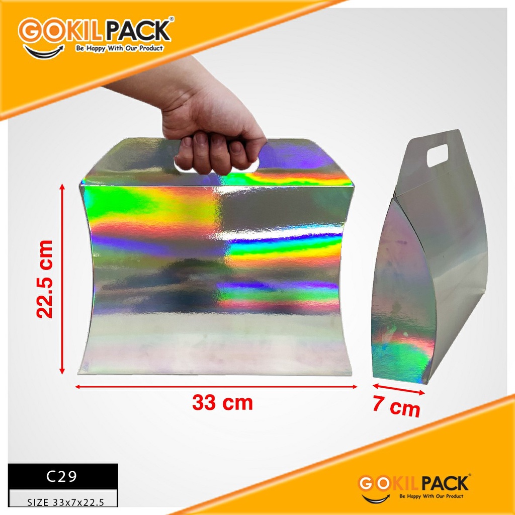 Kotak Kado - Pillow Box - Box HIjab - Gift Box Hologram -  Gable Box - Packaging - Souvenir - Bridesmaid C29 - Image 2