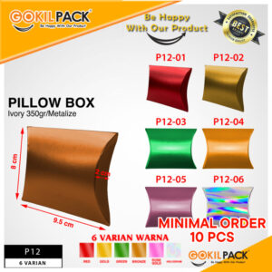 Pillow Box - Kotak souvenir - Gift Box Ulang Tahun Anak- P12