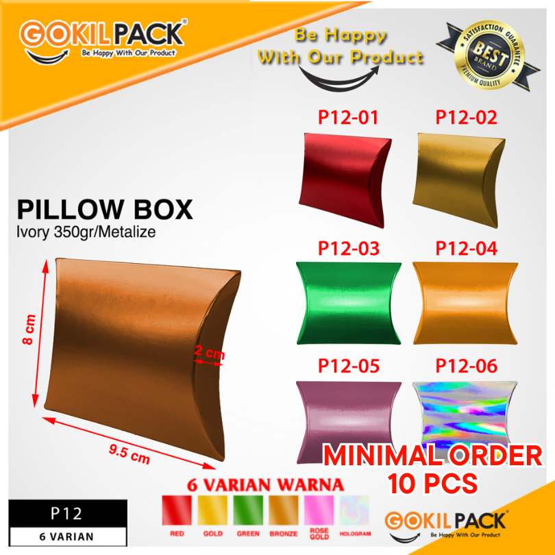 Pillow Box - Kotak souvenir - Gift Box Ulang Tahun Anak- P12