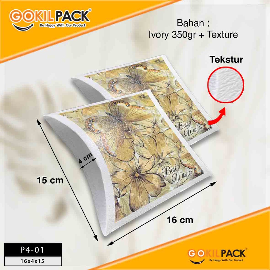 Pillow Box Packaging Souvenir Murah Serbaguna P4 - P4-01 - Image 2