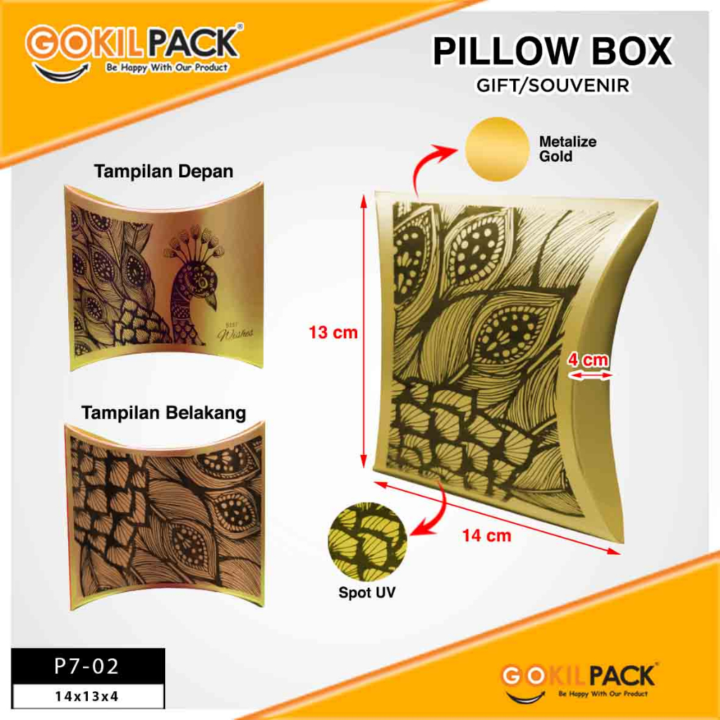 Pillow Box hologram - Kotak kado Souvenir Gift Box - P7 - Image 2