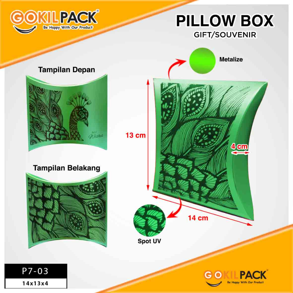 Pillow Box hologram - Kotak kado Souvenir Gift Box - P7 - Image 3