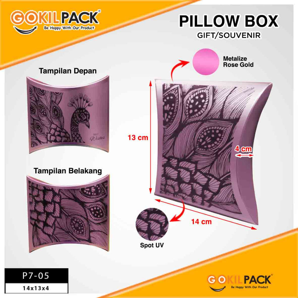 Pillow Box hologram - Kotak kado Souvenir Gift Box - P7 - Image 4