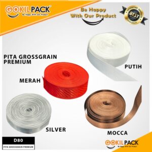 Pita Grosgrain Kado 1 Inch 2.5 cm Panjang 20 Meter D80 Satin Ribbon untuk Kado dan Bucket| D80