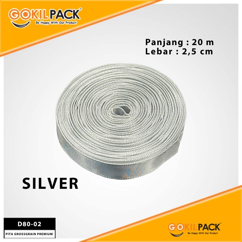 Pita Grosgrain Kado 1 Inch 2.5 cm Panjang 20 Meter D80 Satin Ribbon untuk Kado dan Bucket| D80 - Image 4