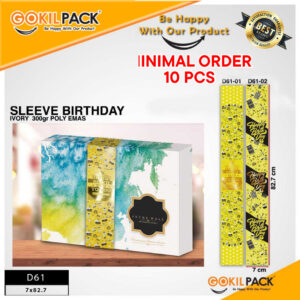 SLEEVE HAPPY BRITHDAY|SLEEVE ULTAH|PAPERBELT ULANG TAHUN|PAPER BELT - D61