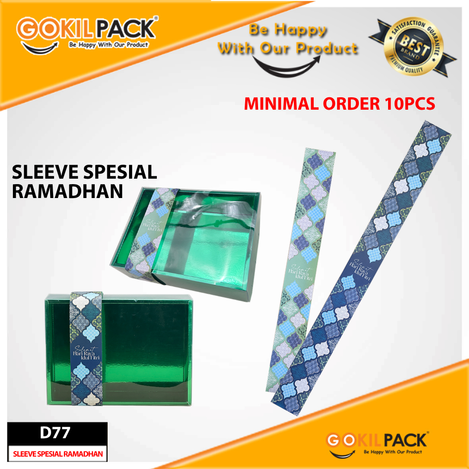 Sleeve Lebaran D77 - Paper Belt Idul Fitri - Aksesoris Box - Minimal Order 10PCS
