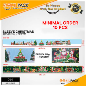 Sleeve Merry Christmas|Sleeve Natal|Paperbelt Natal|Paper Belt|D60