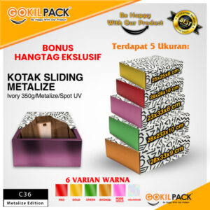 Slide Box Packaging - Kotak Kado Sliding Box Premium - C36