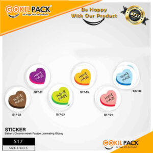 Sticker Home Made | Label Ucapan | Laminating Glossy | Murah 3.5x3.5 Putih|S17