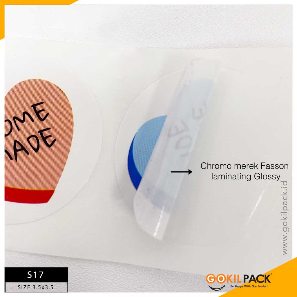 Sticker Home Made | Label Ucapan | Laminating Glossy | Murah 3.5x3.5 Putih|S17 - Image 2