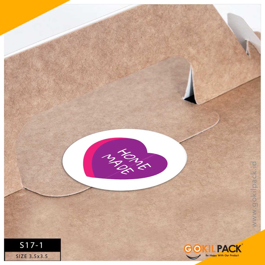 Sticker Home Made | Label Ucapan | Laminating Glossy | Murah 3.5x3.5 Putih|S17 - Image 3