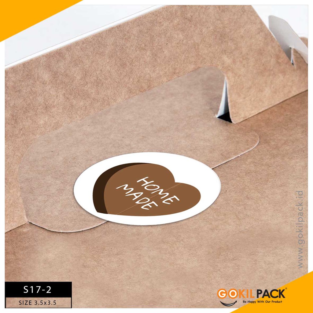 Sticker Home Made | Label Ucapan | Laminating Glossy | Murah 3.5x3.5 Putih|S17 - Image 4