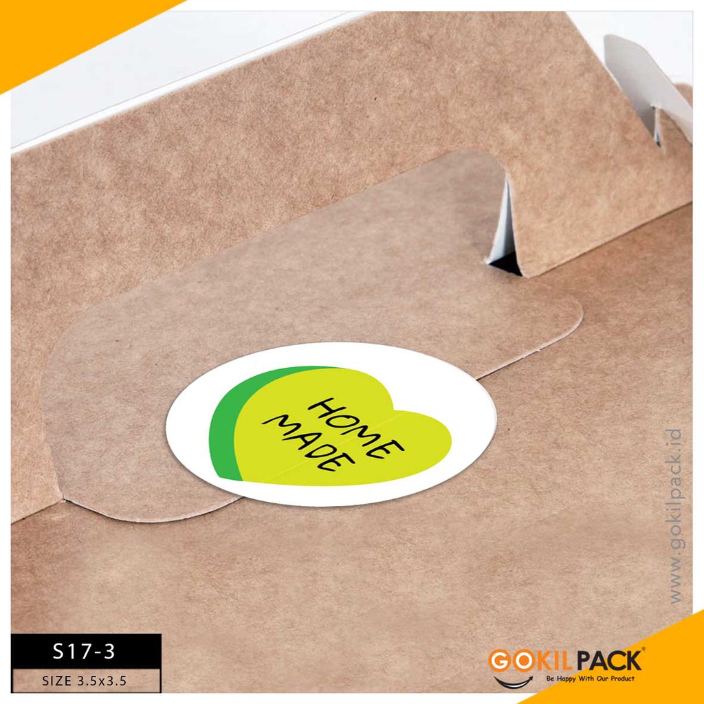 Sticker Home Made | Label Ucapan | Laminating Glossy | Murah 3.5x3.5 Putih|S17 - Image 5