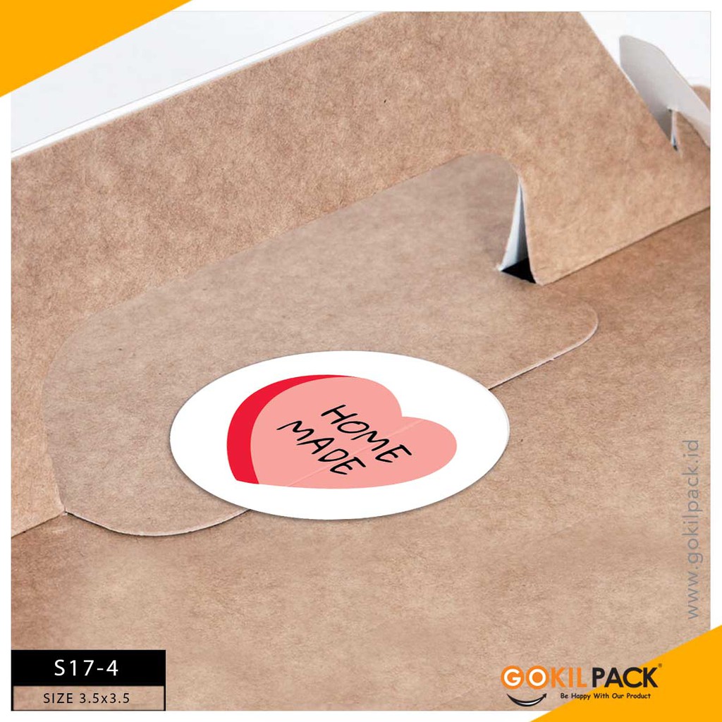 Sticker Home Made | Label Ucapan | Laminating Glossy | Murah 3.5x3.5 Putih|S17 - Image 6