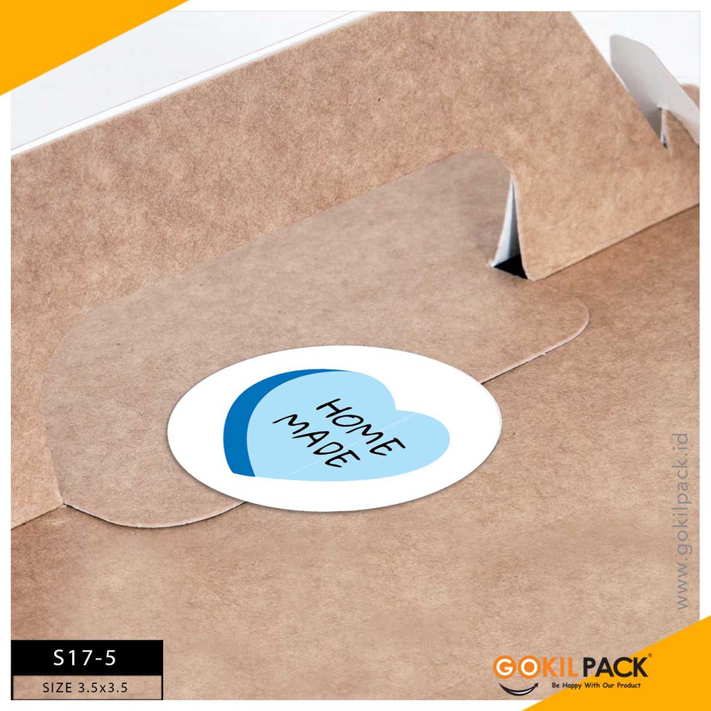 Sticker Home Made | Label Ucapan | Laminating Glossy | Murah 3.5x3.5 Putih|S17 - Image 7