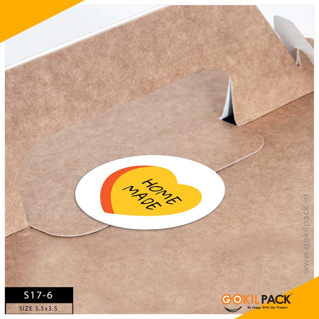 Sticker Home Made | Label Ucapan | Laminating Glossy | Murah 3.5x3.5 Putih|S17 - Image 8