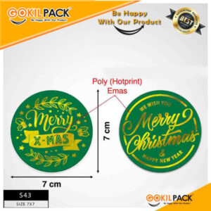 Sticker Natal|Sticker Merry Christmas|Sticker Murah|Sticker Bulat|S43