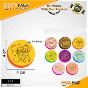 Sticker Segel|Sticker Sealer |Sticker Murah|Sticker Thank You|S47