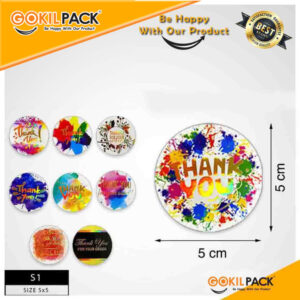 Sticker Thank You | Sticker Hologram | Murah 5x15 Sticker Ucapan Thank You Sticker Panjang