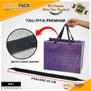 Tali Pita Grosgrain 2.5 cm Panjang 45 Meter | Tali Paperbag|D81