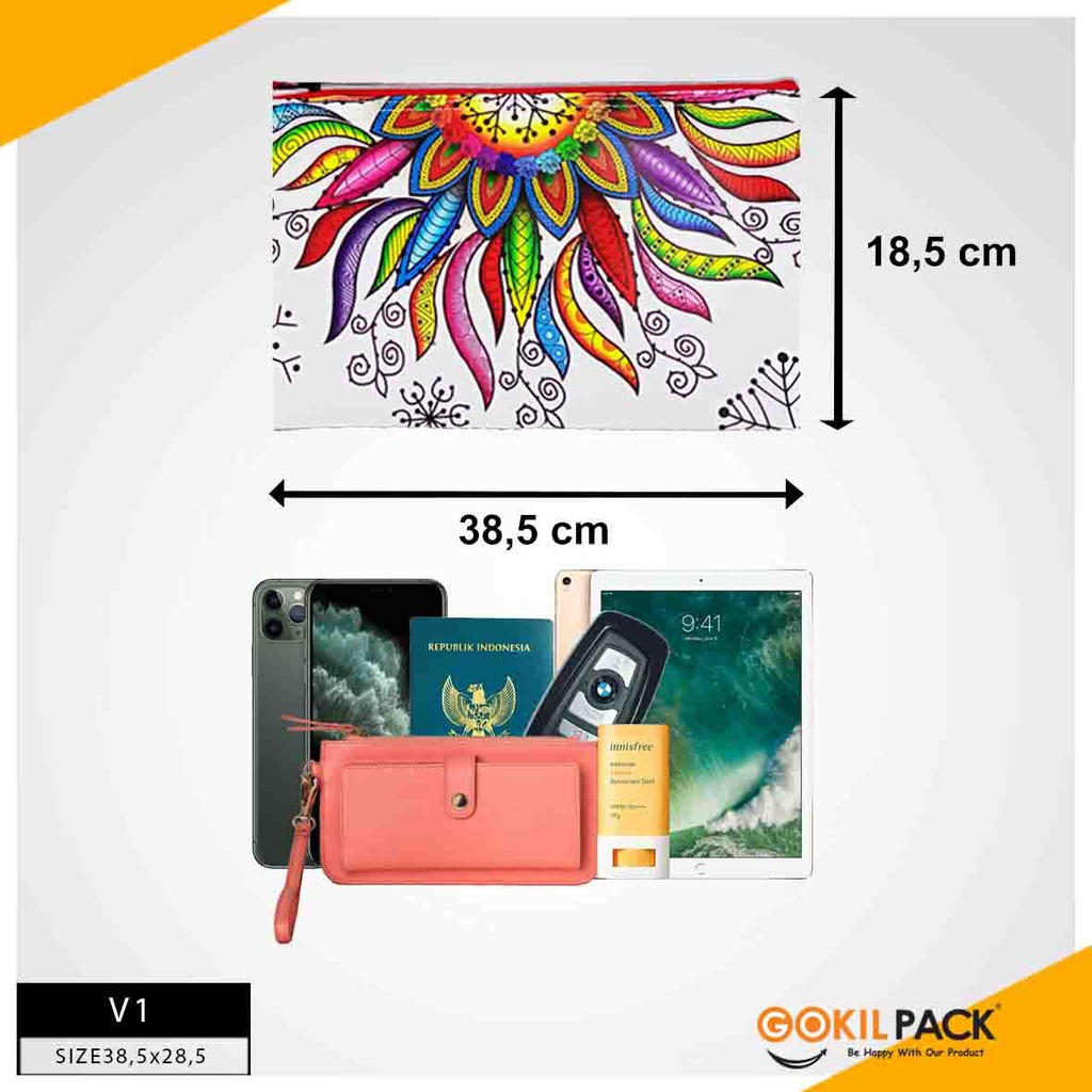 Pouch Murah Motif Burung Hantu| Pouch Cantik | Tas Laptop - Image 3