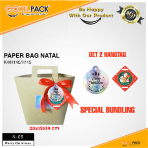 Tas Souvenir Special Natal - Tas Hadiah Merry Christmas - N-05