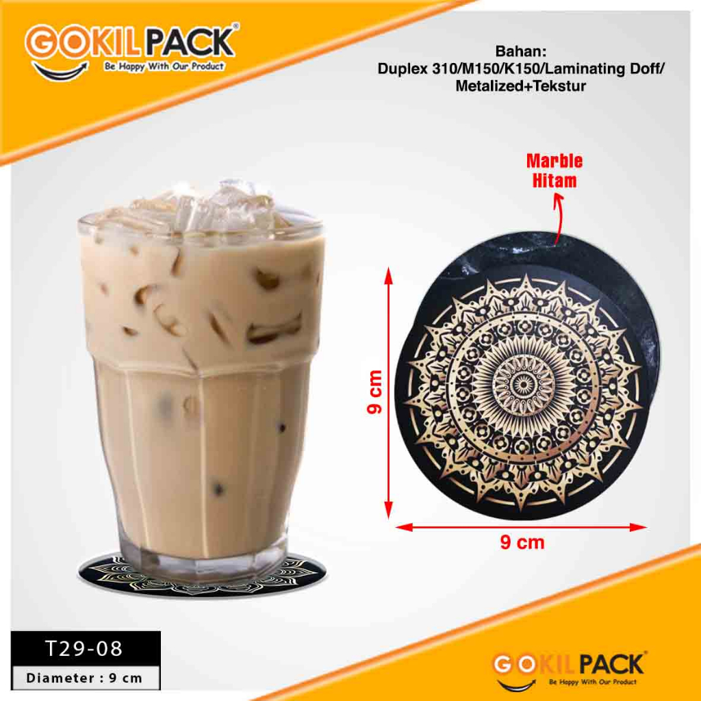 Tatakan Gelas|Coaster|Alas|Anti Panas|Cangkir|Drink|Coffee|T29/Minimal 20pcs - Image 7