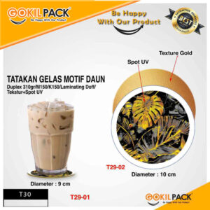 Tatakan Gelas Coaster Alas Cangkir Coffee T30/Minimal 20pcs
