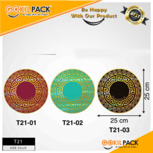 Tatakan Kue|Cake Board|Alas Kue|Tray|Aksesoris Kue|Bulat|24.5x24.5|T21