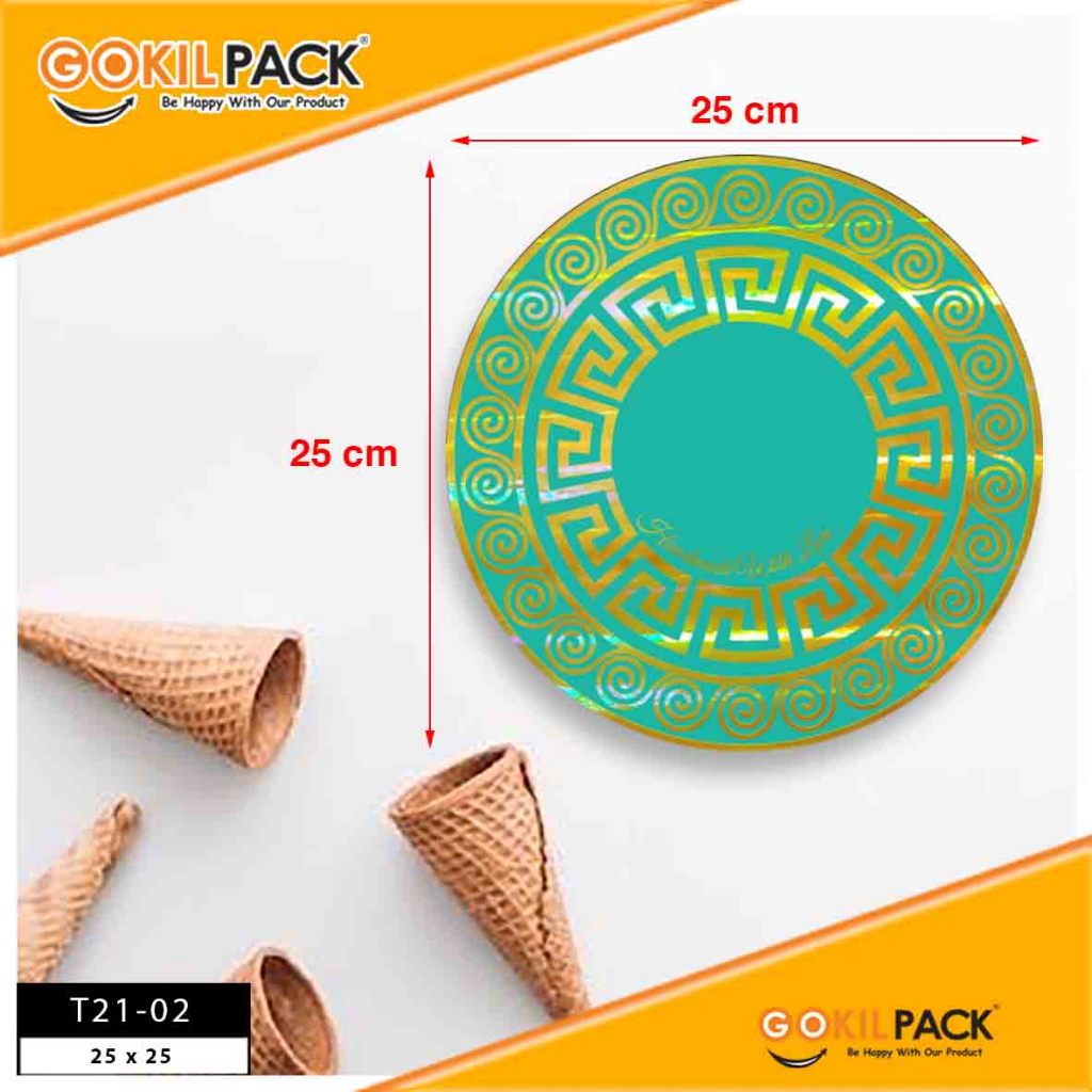 Tatakan Kue|Cake Board|Alas Kue|Tray|Aksesoris Kue|Bulat|24.5x24.5|T21 - Image 2