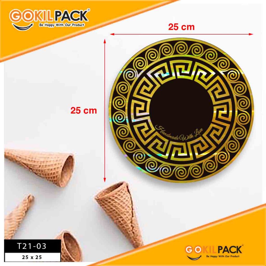 Tatakan Kue|Cake Board|Alas Kue|Tray|Aksesoris Kue|Bulat|24.5x24.5|T21 - Image 3