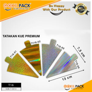 Tatakan Kue|Cake Board|Triangle Cake Slice Tray|Nampa7.5x13cm|Hologram / T16