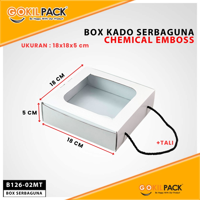 Kotak Kado Hampers Baju / Box Mika Chemical embos / Dus Souvenir / 18x18x5 / B126 - Image 7