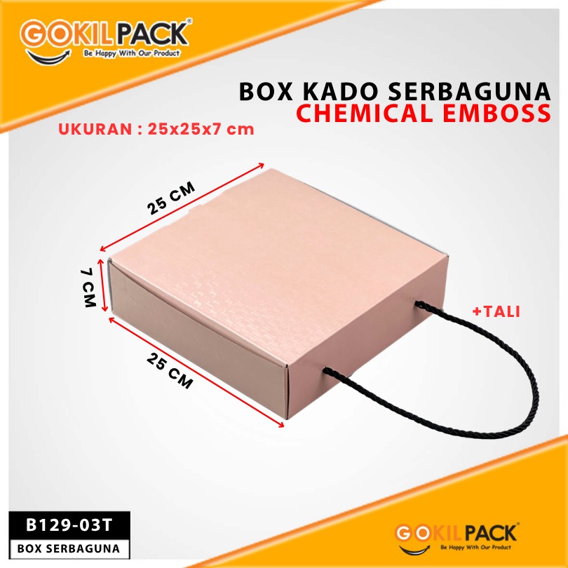 Kotak Kado Hampers Baju / Box Mika Chemical embos / Dus Souvenir / 25X25X7 / B129 - Image 6