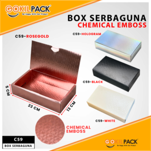 Box Serbaguna Chemical Emboss Ukuran 23 x 13 x 5 cm Kode C59 - Kotak Kado Aesthetic Kekinian