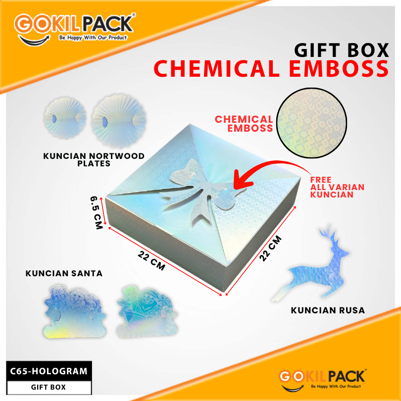 Box Natal / Kotak Kue Merry Christmas / Gift Box Natal Ekslusif / 22x22x6,5cm / C65 - Image 3