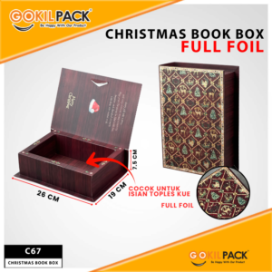 Box Natal Premium / Kotak Buku Natal / Hampers Christmas / Kotak Kue / 26x19x7,5cm / c67