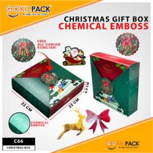 Christmas Gift Box / Kotak Kue Natal / Box Hampers / Premium Box / 22x22x6,5cm / C66