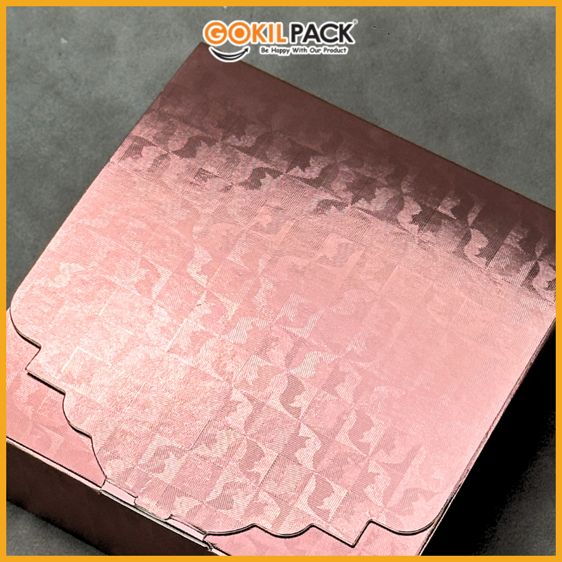 Gift Box Chemical Emboss|Kotak Hadiah Mewah |12x12x5cm|C62 - Image 6