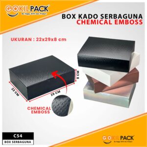 Kotak Box Kado / Chemical Embos / Box Hologram / Gift/ 29x22x8cm/ C54