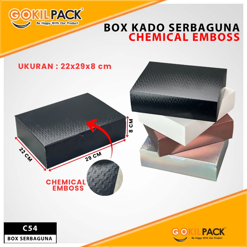 Kotak Box Kado / Chemical Embos / Box Hologram / Gift/ 29x22x8cm/ C54