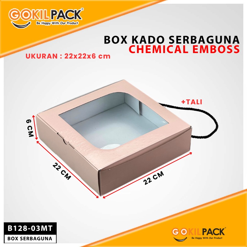 Kotak Kado Hampers Baju / Box Mika Chemical embos / Dus Souvenir / 22x22x6 / B128 - Image 6