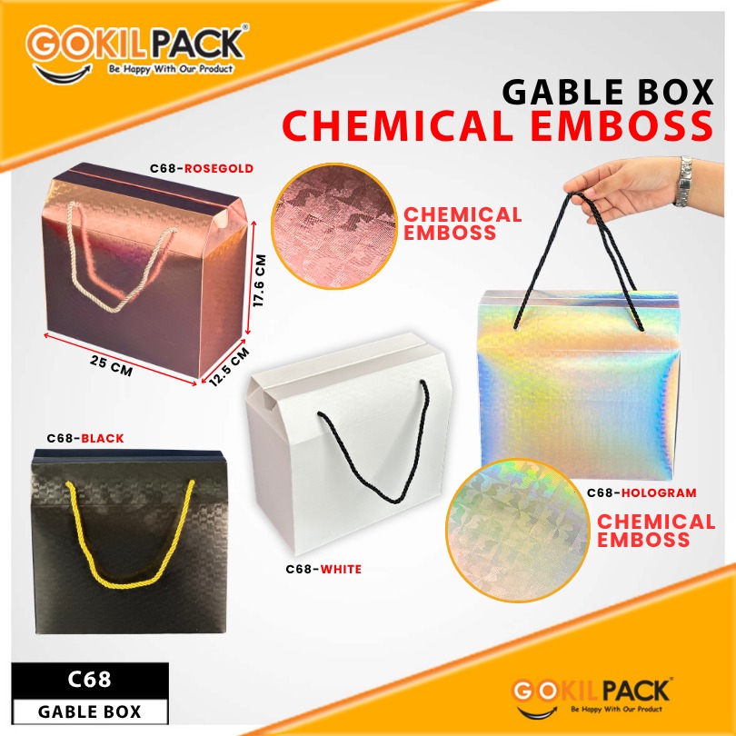 Box Hampers / Gable Box / Kotak Souvenir Hadiah / 25x12,5x17,5cm / C68